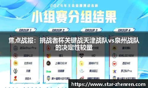 焦点战报：挑战者杯关键战天津战队vs泉州战队的决定性较量