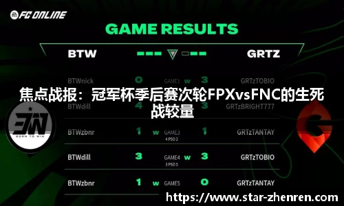焦点战报：冠军杯季后赛次轮FPXvsFNC的生死战较量